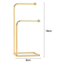 Load image into Gallery viewer, Jewelry Display Holder Metal Earring Storage Rack Jewelry Organizer Holder Earring Necklace Pendants Organizer Display Stand Jewelry Stand Display Necklace Holder Plated Metal Tabletop Jewelry Organizer