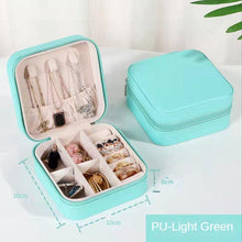 Load image into Gallery viewer, Jewelry Organizer Display Travel PU Leather Jewelry Case Boxes Travel Portable Jewelry Box Storage Organizer Earring Holder Gift Jewellery Box Organizer Small Portable PU Leather Travel Jewelry Storage Case for Rings Earrings Necklace