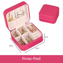 Load image into Gallery viewer, Jewelry Organizer Display Travel PU Leather Jewelry Case Boxes Travel Portable Jewelry Box Storage Organizer Earring Holder Gift Jewellery Box Organizer Small Portable PU Leather Travel Jewelry Storage Case for Rings Earrings Necklace