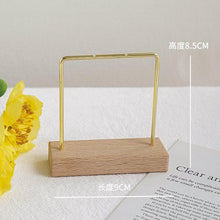 Load image into Gallery viewer, Jewelry Organizer Wooden Rack Bracelet Earring Holder Display Decoration Stand Earring Support Display Decoration Rack Small Jewelry Display Holder T-Shaped Iron Fashion Home Bracelet Pendant Jewelry Storage Shelf Stand for Woman Girls