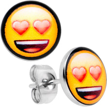 Load image into Gallery viewer, Officially Licensed Heart Eyes emoji Stud Earrings
