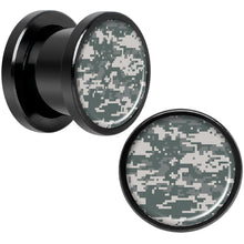Load image into Gallery viewer, Digital Camo Print Black Anodized Screw Fit Plug Set 00G