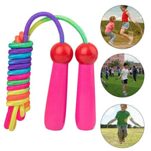 Load image into Gallery viewer, Jumping Wooden Handle Ergonomic School Adjustable Length Portable Training Skipping Rope Indoor Outdoor Wooden Handle Jumping Ropes Adjustable Skipping Rope For Boys And Girls Fitness Exercise Outdoor Activity 2.4m