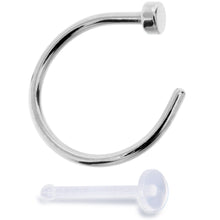 Load image into Gallery viewer, 20G 5/16 Pack Set of 5 Assorted Stainless Steel Nose Hoop Rings