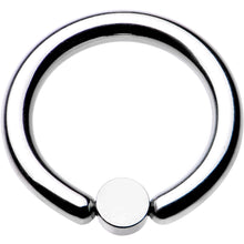 Load image into Gallery viewer, 10G 1/2 White Faux Opal 4mm Disc BCR Captive Ring