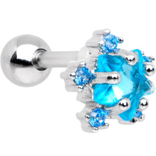 Load image into Gallery viewer, Aqua CZ Gem Stardust Tragus Cartilage Earring