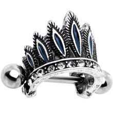 Load image into Gallery viewer, 16G 1/4 Clear Gem Tribal Headdress Helix Cuff Cartilage Earring