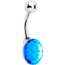 Load image into Gallery viewer, Blue Gem Big Bubble Belly Ring