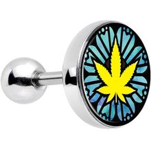 Load image into Gallery viewer, Watercolor Pot Leaf Tragus Cartilage Earring