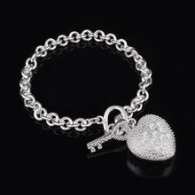 Load image into Gallery viewer, "Key To My Heart" Toggle Charm Bracelet