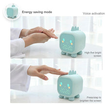 Load image into Gallery viewer, Kids Alarm Clock Cute Dinosaur Kids Alarm Clock with Dinosaur Digital Alarm Clock for Kids Bedroom Cute Bedside Clock Children's Sleep Trainer Wake Up Light and Night Light with Digital Alarm Clock For Kids Bedside Clock Children Wake Up Night Light