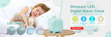 Load image into Gallery viewer, Kids Alarm Clock Cute Dinosaur Kids Alarm Clock with Dinosaur Digital Alarm Clock for Kids Bedroom Cute Bedside Clock Children's Sleep Trainer Wake Up Light and Night Light with Digital Alarm Clock For Kids Bedside Clock Children Wake Up Night Light
