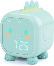 Load image into Gallery viewer, Kids Alarm Clock Cute Dinosaur Kids Alarm Clock with Dinosaur Digital Alarm Clock for Kids Bedroom Cute Bedside Clock Children's Sleep Trainer Wake Up Light and Night Light with Digital Alarm Clock For Kids Bedside Clock Children Wake Up Night Light