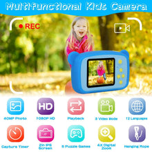 Load image into Gallery viewer, Kids Digital Camera with 2" Screen 4x Digital Zoom