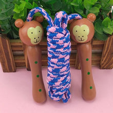 Load image into Gallery viewer, Kids Jump Rope With Wood Handle Children Skipping Ropes Gym Fitness Equipment Jump Ropes For Girls Boys Skipping Rope For Kids With Wooden Handle Cotton Braided Outdoor Fun Activity For Exercise Fitness