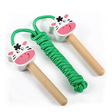 Load image into Gallery viewer, Kids Jump Rope With Wood Handle Children Skipping Ropes Gym Fitness Equipment Jump Ropes For Girls Boys Skipping Rope For Kids With Wooden Handle Cotton Braided Outdoor Fun Activity For Exercise Fitness