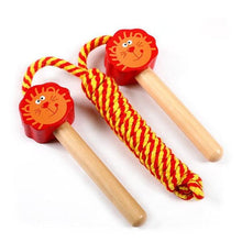Load image into Gallery viewer, Kids Jump Rope With Wood Handle Children Skipping Ropes Gym Fitness Equipment Jump Ropes For Girls Boys Skipping Rope For Kids With Wooden Handle Cotton Braided Outdoor Fun Activity For Exercise Fitness