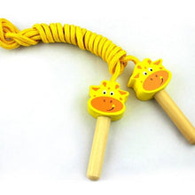 Load image into Gallery viewer, Kids Jump Rope With Wood Handle Children Skipping Ropes Gym Fitness Equipment Jump Ropes For Girls Boys Skipping Rope For Kids With Wooden Handle Cotton Braided Outdoor Fun Activity For Exercise Fitness