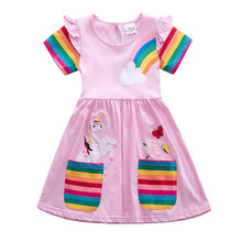 Load image into Gallery viewer, Kids Little Girls' Knee-length Short Sleeve Dress