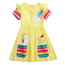 Load image into Gallery viewer, Kids Little Girls' Knee-length Short Sleeve Dress
