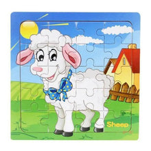 Load image into Gallery viewer, Kids Puzzle Toy Animals and Vehicle Wooden Puzzles Jigsaw Baby Educational Learning Toys for Children Gift