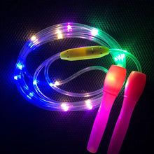 Load image into Gallery viewer, Kids Skipping Rope Neutral Plastic Colorful Flash Jump Rope Sports Led Light Skipping Rope LED Light Up Adult Kids Jump Skipping Rope Fitness Comfortable Grip Jump Rope For Kids