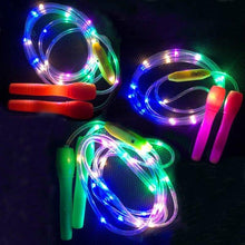 Load image into Gallery viewer, Kids Skipping Rope Neutral Plastic Colorful Flash Jump Rope Sports Led Light Skipping Rope LED Light Up Adult Kids Jump Skipping Rope Fitness Comfortable Grip Jump Rope For Kids