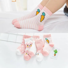 Load image into Gallery viewer, Kids Socks Summer Cotton Cartoon Animal Kids Socks Girls Cute Newborn Boy Toddler Children Socks Girl Boys Trainer Socks Toddlers Infant Socks Warm and Cute Socks Cotton Stretch Crew Baby Socks