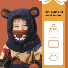 Load image into Gallery viewer, Kids Winter Fleece Warmer Balaclava Cap Thermal Tactical Military Helmet Windproof Full Face Mask Cover Ski Beanies For Boy Girl Women Camouflage Balaclava Face Scarf Mask Sunscreen Dustproof Army Cycling Hunting Fishing Tactical Airsoft Hat Men Women