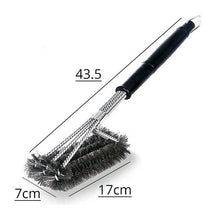 Load image into Gallery viewer, Kitchen Accessories BBQ Grill Barbecue Kit Cleaning Brush Stainless Steel Cooking Tools Wire Bristles Cleaning Brushes Triangle Wire Barbecue Cleaning Brush Portable Anti Rust Durable Handheld Stainless Steel Wire BBQ Grill Brush