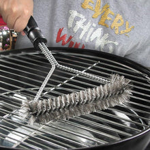 Load image into Gallery viewer, Kitchen Accessories BBQ Grill Barbecue Kit Cleaning Brush Stainless Steel Cooking Tools Wire Bristles Cleaning Brushes Triangle Wire Barbecue Cleaning Brush Portable Anti Rust Durable Handheld Stainless Steel Wire BBQ Grill Brush