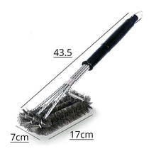 Load image into Gallery viewer, Kitchen Accessories BBQ Grill Brush and Scraper Barbecue Kit Cleaning Brush Stainless Steel Tools Wire Bristles Triangle BBQ Grill Cleaning Brush for Weber Gas Charcoal Porcelain Cast Iron & All Grilling Grates Accessories