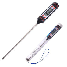 Load image into Gallery viewer, Kitchen Digital BBQ Food Thermometer Meat Cake Candy Fry Grill Dinning Household Meat Thermometer Digital Instant Read Food Meat Thermometer with Long Probe Cooking Thermometer for Kitchen BBQ Grill and Cooking Thermometer Oven Thermometer Tool