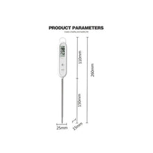 Load image into Gallery viewer, Kitchen Digital BBQ Food Thermometer Meat Cake Candy Fry Grill Dinning Household Waterproof Instant Read Meat Thermometer for Cooking Digital Food Thermometer For Cooking IP67 Waterproof Kitchen Thermometer Probe With Cooking Thermometer Oven Tool