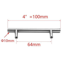 Load image into Gallery viewer, Kitchen Door T Bar Pull Straight Handle Knobs Cabinet Pull Diameter 10mm Stainless Steel Handles Furniture Hardware Kitchen Door T Bar Straight Handle Pull Knobs Furniture Hardware Assist Bath Handle