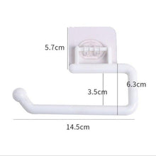 Load image into Gallery viewer, Kitchen Paper Roll Holder Towel Hanger Rack Bar Cabinet Rag Hanging Holder Shelf Toilet Paper Holders Toilet Kitchen Accessories Paper Towel Holder Under Cabinet Wall Mount Self Adhesive No Drilling