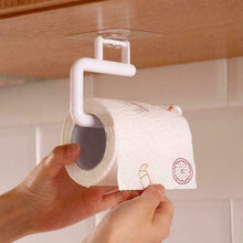 Load image into Gallery viewer, Kitchen Paper Roll Holder Towel Hanger Rack Bar Cabinet Rag Hanging Holder Shelf Toilet Paper Holders Toilet Kitchen Accessories Paper Towel Holder Under Cabinet Wall Mount Self Adhesive No Drilling