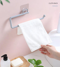 Load image into Gallery viewer, Kitchen Paper Roll Holder Towel Hanger Rack Toilet Paper Holders Bathroom Organizer Shelf Bar Cabinet Rag Hanging Holder Kitchen Tissue Roll Holder Wall Mounted Paper Holder Under Kitchen Cabinet For Shower Bathroom
