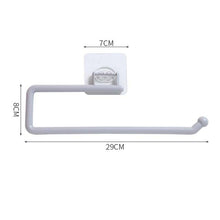 Load image into Gallery viewer, Kitchen Paper Roll Holder Towel Hanger Rack Toilet Paper Holders Bathroom Organizer Shelf Bar Cabinet Rag Hanging Holder Kitchen Tissue Roll Holder Wall Mounted Paper Holder Under Kitchen Cabinet For Shower Bathroom