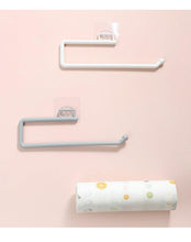 Load image into Gallery viewer, Kitchen Paper Roll Holder Towel Hanger Rack Toilet Paper Holders Bathroom Organizer Shelf Bar Cabinet Rag Hanging Holder Kitchen Tissue Roll Holder Wall Mounted Paper Holder Under Kitchen Cabinet For Shower Bathroom