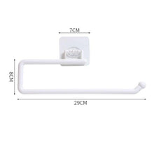 Load image into Gallery viewer, Kitchen Paper Roll Holder Towel Hanger Rack Toilet Paper Holders Bathroom Organizer Shelf Bar Cabinet Rag Hanging Holder Kitchen Tissue Roll Holder Wall Mounted Paper Holder Under Kitchen Cabinet For Shower Bathroom