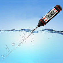 Load image into Gallery viewer, Kitchen Probe Thermometer 304 Stainless Steel Measuring Food Barbecue Milk Soup Oil Thermometer Digital Water Thermometer for Liquid Candle Instant Read With Waterproof For Food Meat Milk Long Probe