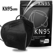 Load image into Gallery viewer, KN95 Foldable Protective Face Mask - Black