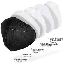 Load image into Gallery viewer, KN95 Foldable Protective Face Mask - Black