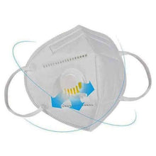 Load image into Gallery viewer, KN95 White Disposable Face Masks with Flow Exhalation Valve