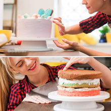 Load image into Gallery viewer, Kootek 11 Inch Rotating Cake Turntable with 2 Icing Spatula and 3 Icing Smoother