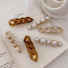 Load image into Gallery viewer, Korea Style Pearl Hair clip for Women Romantic Female Jewelry Chain Hairpin Accessories Hair Stick Barrettes Hair Accessories for Party Wedding