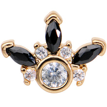 Load image into Gallery viewer, 1/4 Clear CZ Gem Rose Gold Tone Anodized Cartilage Tragus Earring