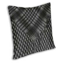 Load image into Gallery viewer, Kufiyah Bandana Shemagh Cushion Cover for Sofa Velvet Keffiyeh Pattern Pillow Case Living Room Decoration Men Scarf Shawl Wrap Pattern of Arab Shemagh Keffiyeh Men Arab Kufiyah Keffiyeh Arabic Muslim Head Wrap