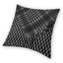 Load image into Gallery viewer, Kufiyah Bandana Shemagh Cushion Cover for Sofa Velvet Keffiyeh Pattern Pillow Case Living Room Decoration Men Scarf Shawl Wrap Pattern of Arab Shemagh Keffiyeh Men Arab Kufiyah Keffiyeh Arabic Muslim Head Wrap